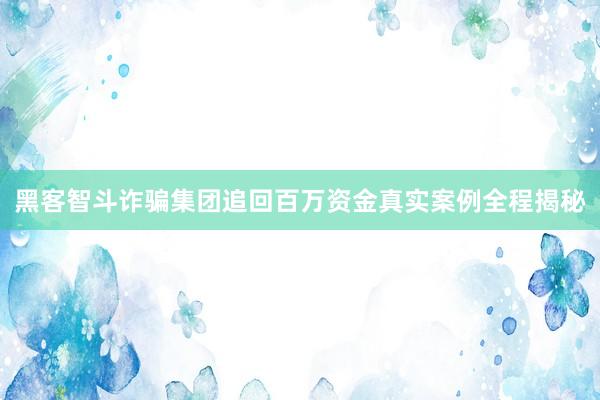 黑客智斗诈骗集团追回百万资金真实案例全程揭秘
